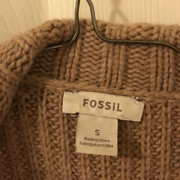 Merino/Nylon/Cashmere cardigan Fossil - Picture 2 of 7
